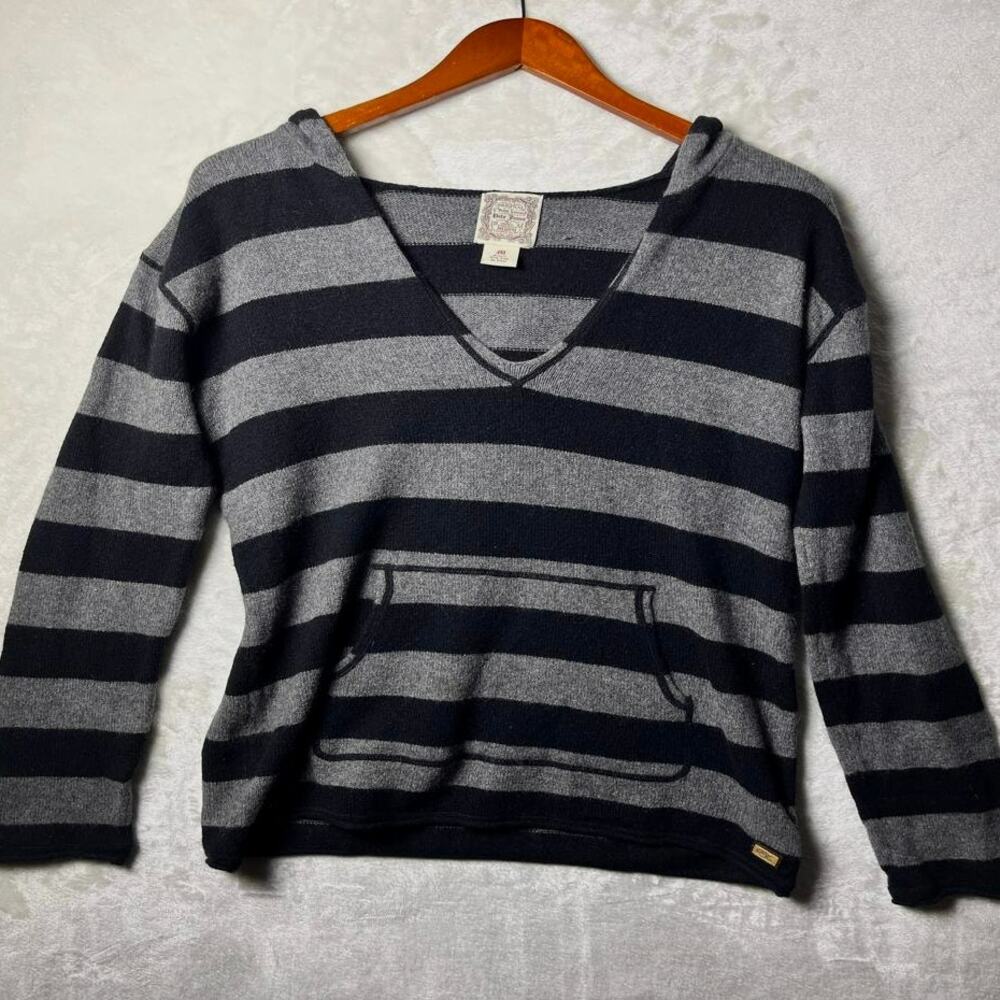 VTG Ralph Lauren Polo Hooded Angora Sweater Women's M Lightweight Striped Y2K